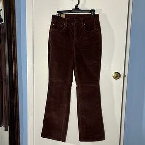 NWT LLBean High Rise Bootcut Stretch Corduroy Pants size 8